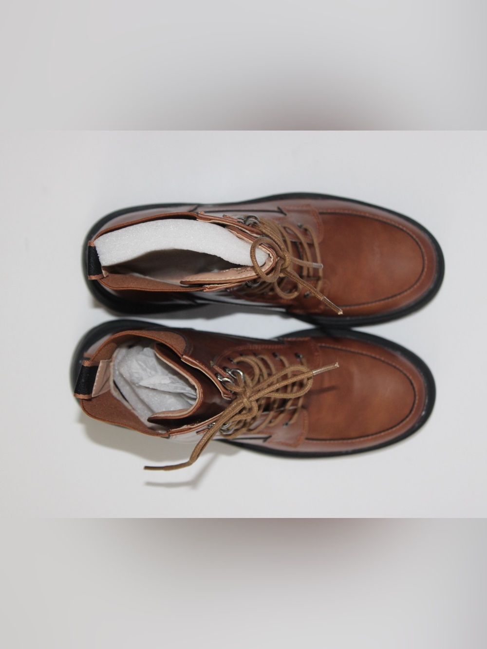 Brand New (NWOT or Box) Women’s Brown Lace-Up Combat Boots - Picture 5 of 9